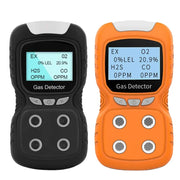 LCD 4 in 1 Toxic Gas Alarm Detector CO O2 H2S Oxygen Monitor Gas Analyzer Meter USB Rechargeable Digital Gas Detector