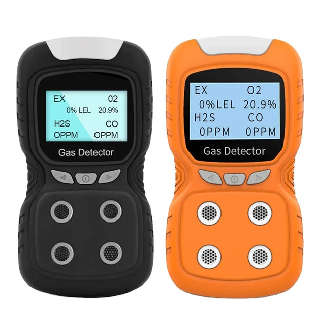 LCD 4 in 1 Toxic Gas Alarm Detector CO O2 H2S Oxygen Monitor Gas Analyzer Meter USB Rechargeable Digital Gas Detector